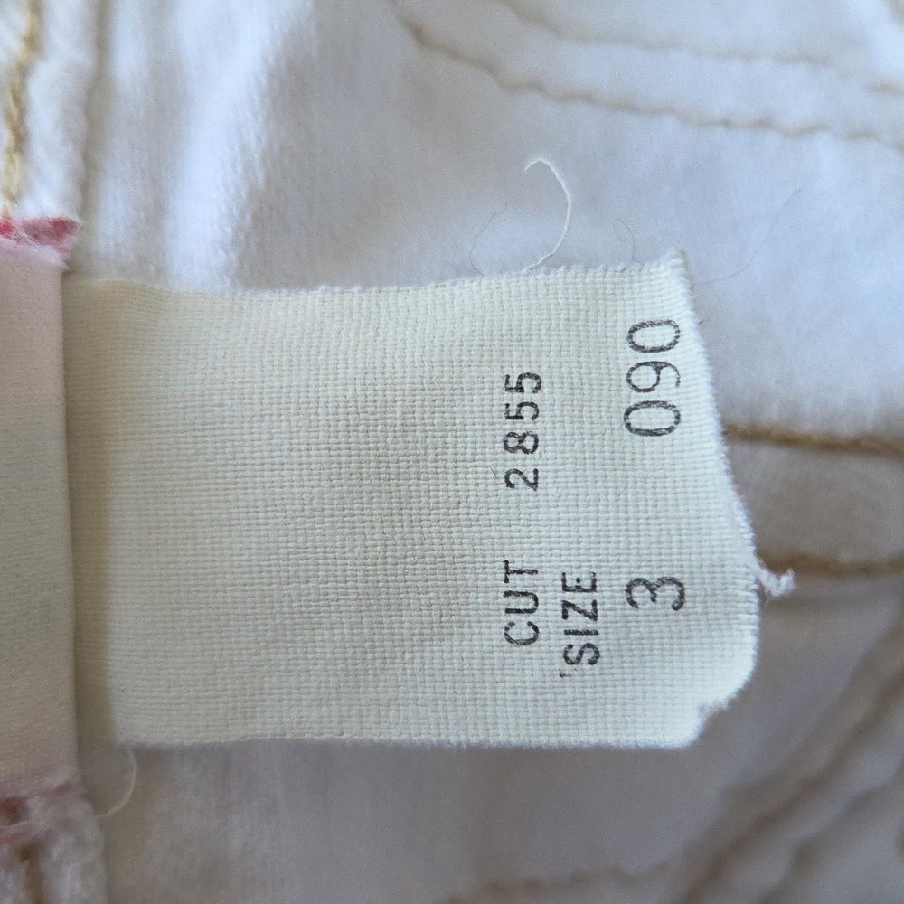 Marithe Francois Girbaud Vintage Y2K White Denim Jeans Women Size 3/4 - Picture 12 of 12